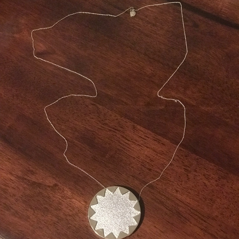 House of Harlow silver gold long necklace
